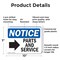 Signmission Parts And Service (Right Arrow), 10 in W x Rectangle, Plastic OS-2PACK-NS-P-710-L-17136 - alternate 7